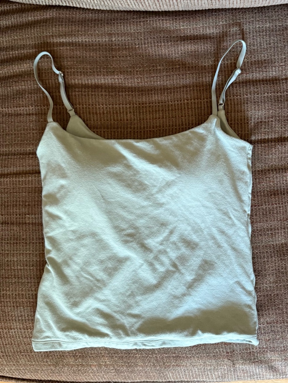 EUC Abercrombie & Fitch Bra Free 90s Cami Frosty Olive Size M